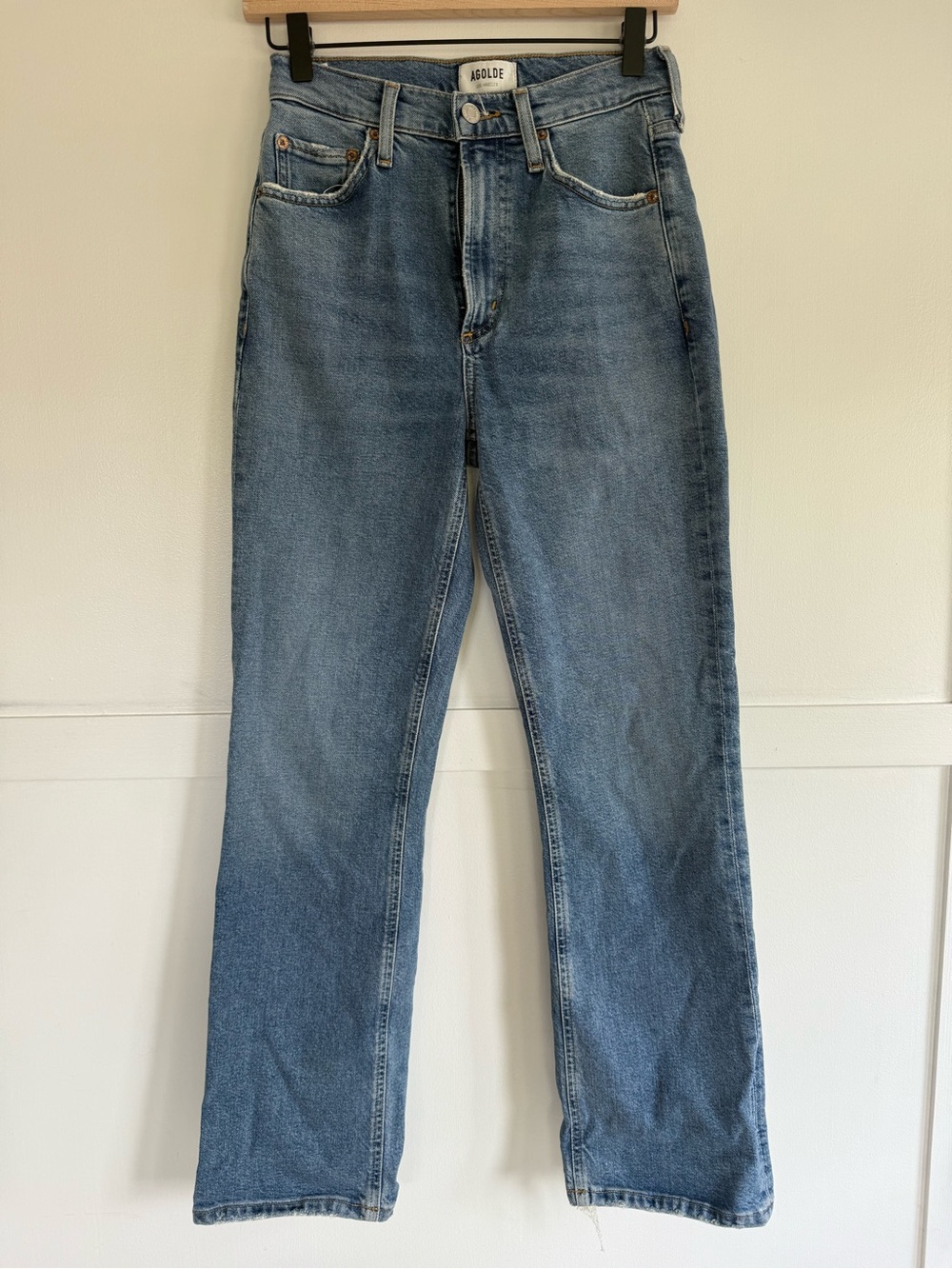 Agolde High Rise Vintage Distressed Bootcut Sz 24 Organic Cotton A9086-1255